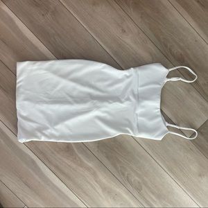 NOOKIE - white stretch crepe fitted mini dress